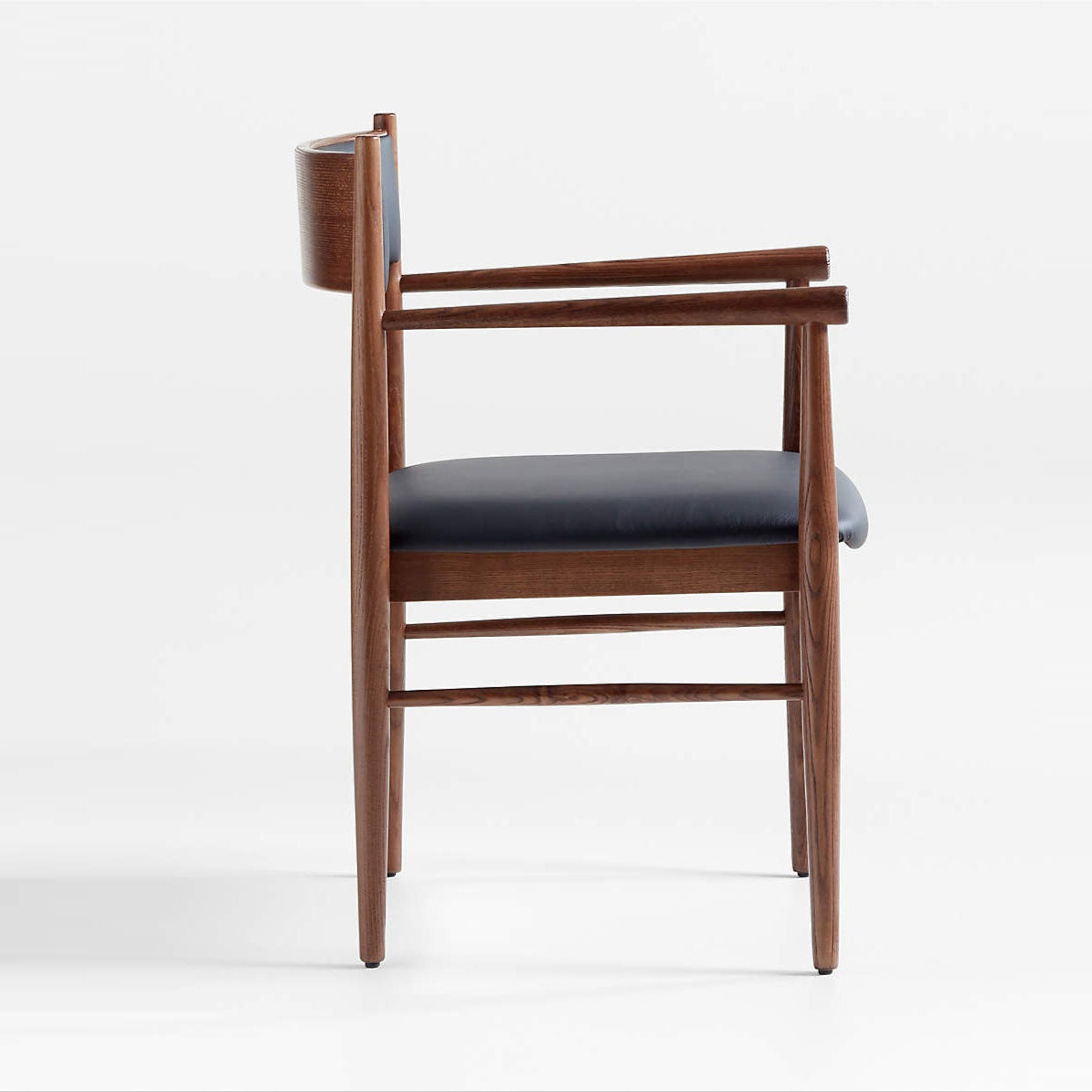 Barley Arm Chair, Black PU Leather