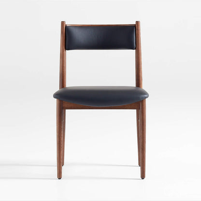 Barley Dining Chair, Black PU Leather