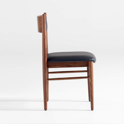 Barley Dining Chair, Black PU Leather