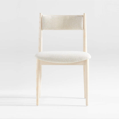 Barley Dining Chair, Whitewashed Ash with Ivory Seat