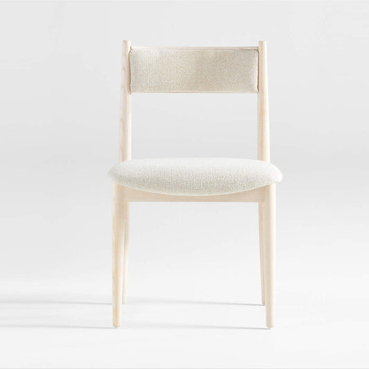 Barley Dining Chair, Whitewashed Ash with Ivory Seat