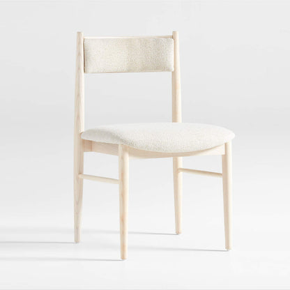 Barley Dining Chair, Whitewashed Ash with Ivory Seat