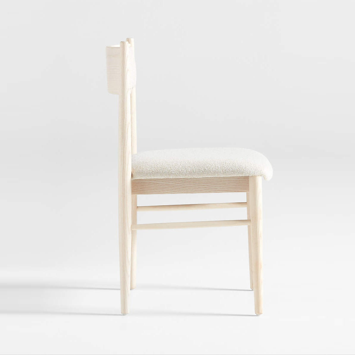 Barley Dining Chair, Whitewashed Ash with Ivory Seat