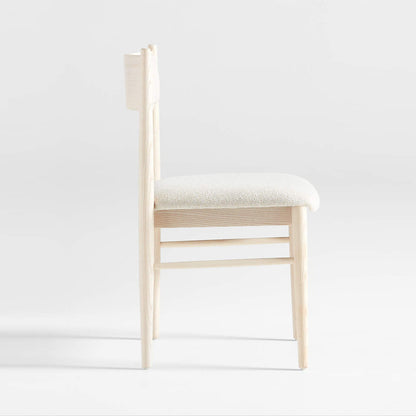 Barley Dining Chair, Whitewashed Ash with Ivory Seat