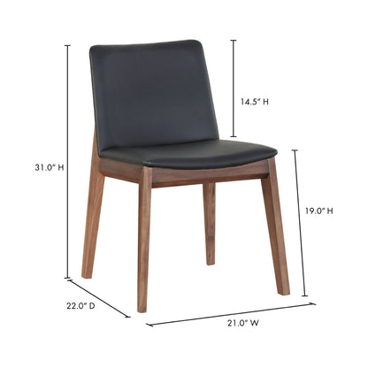 Dino Dining Chair, Black PU Leather