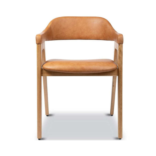 Atlas Dining Chair, Tan PU Leather