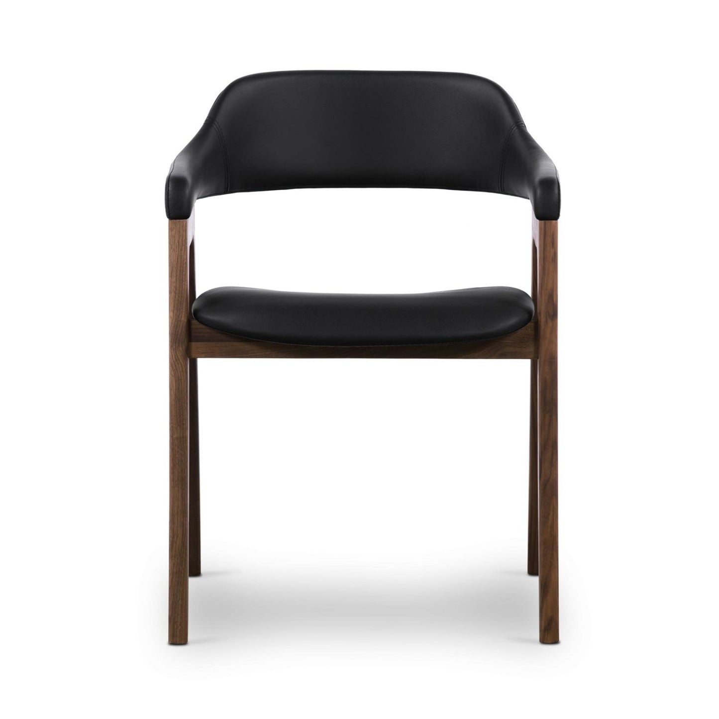 Atlas Dining Chair, Black PU Leather