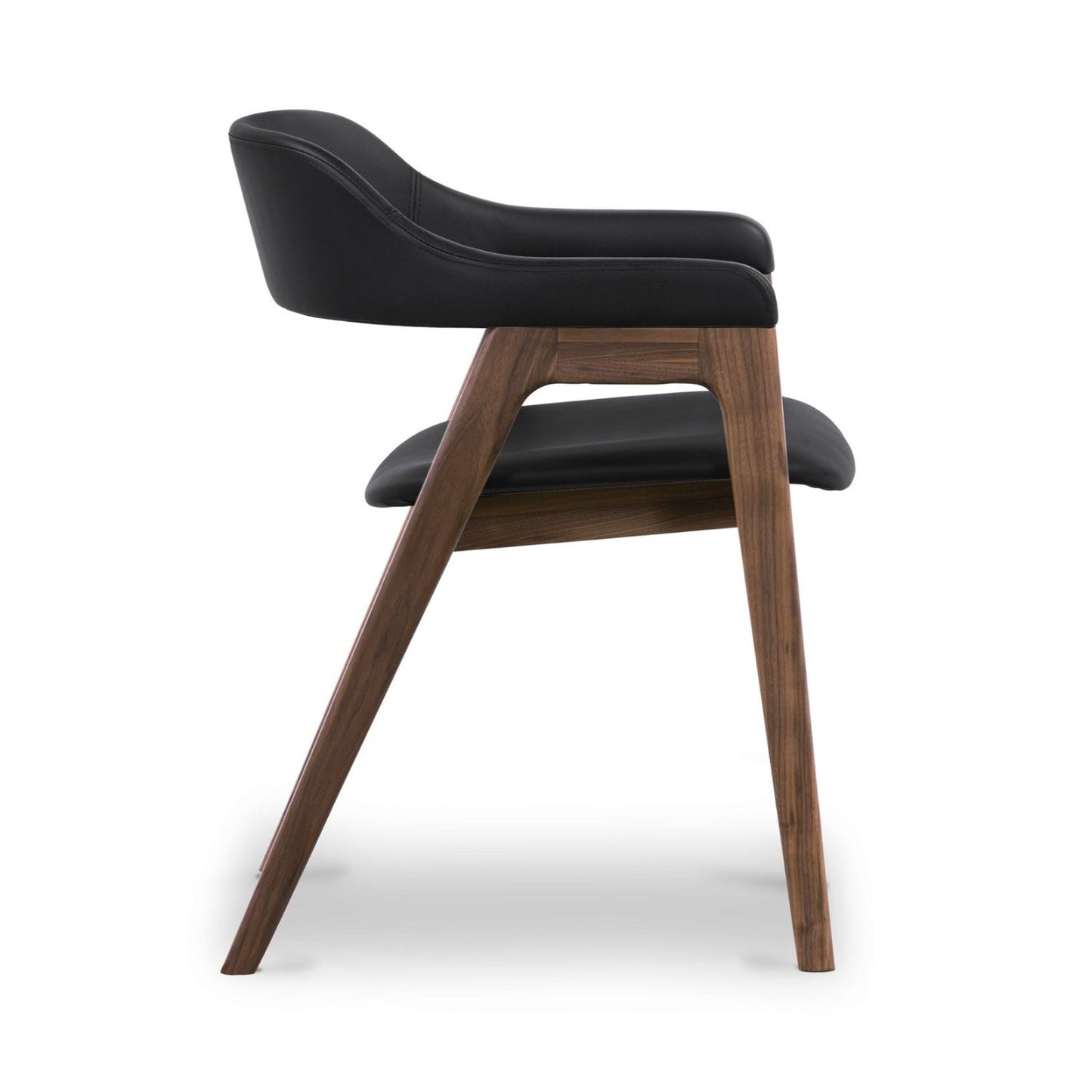 Atlas Dining Chair, Black PU Leather