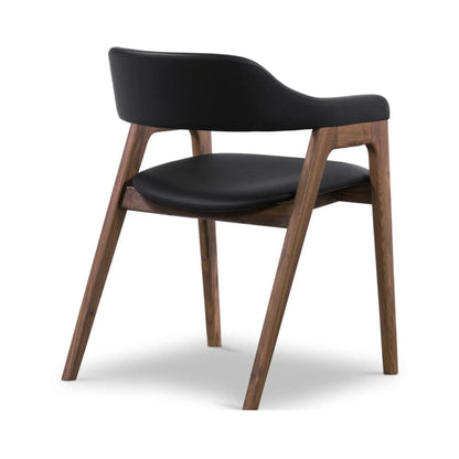 Atlas Dining Chair, Black PU Leather