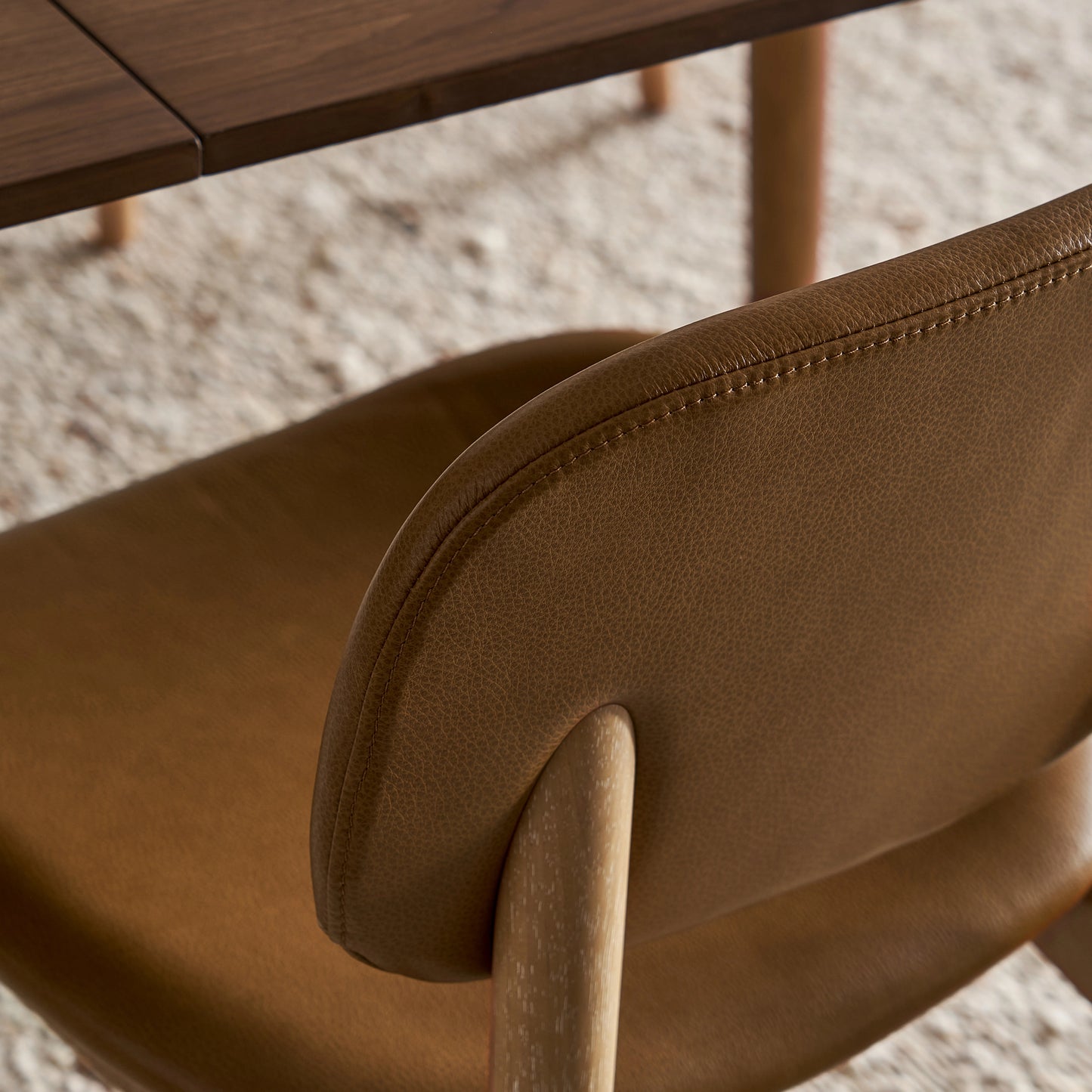 Cooper Dining Chair, Tan, PU Leather