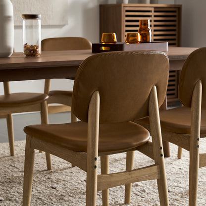 Cooper Dining Chair, Tan, PU Leather