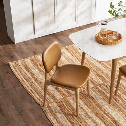 Cooper Dining Chair, Tan, PU Leather