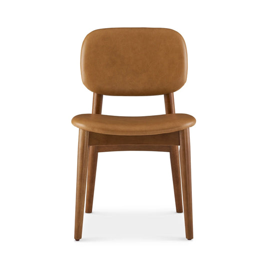 Cooper Dining Chair, Walnut, PU Leather