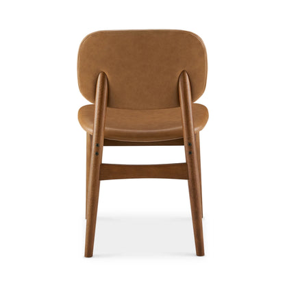 Cooper Dining Chair, Walnut, PU Leather