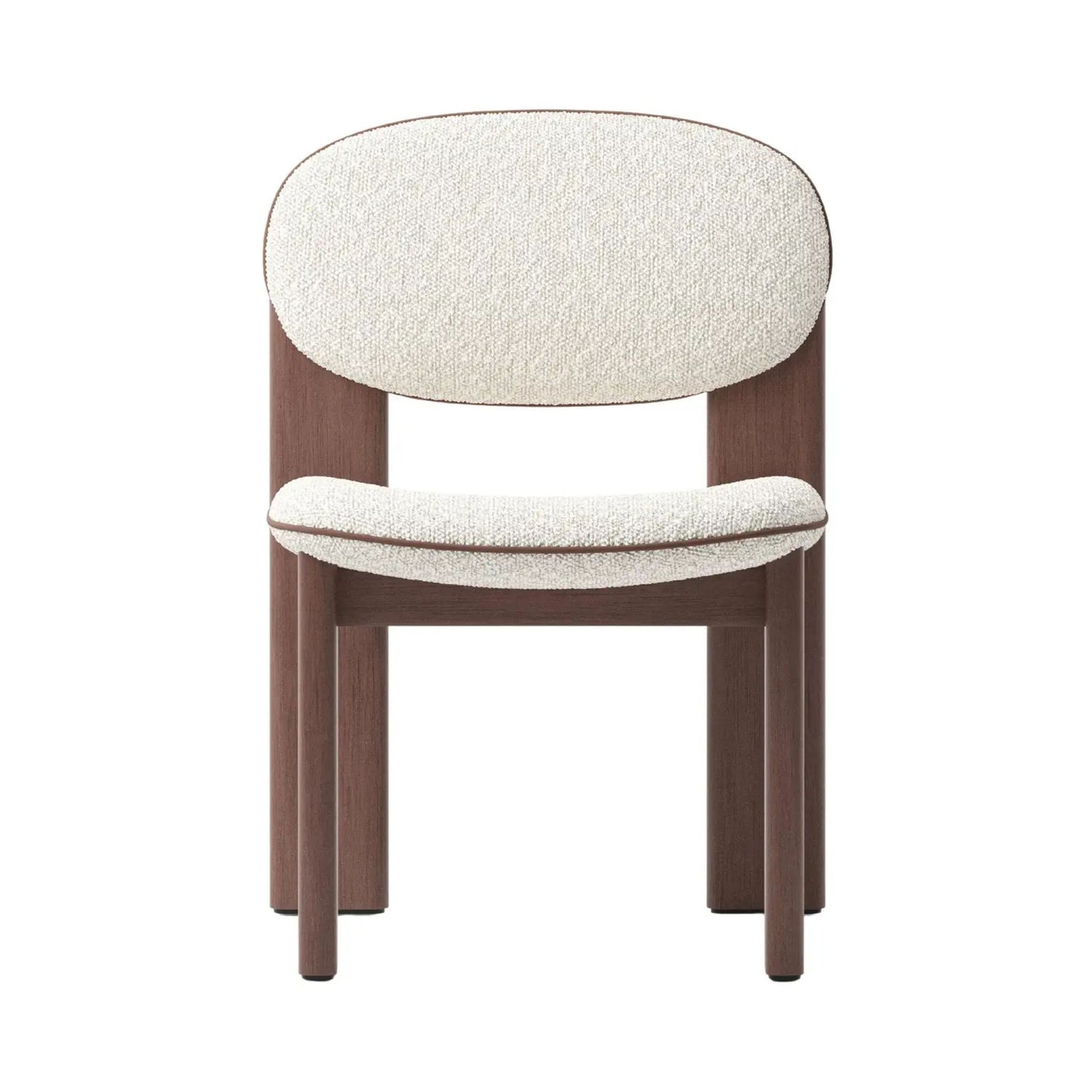 Aura Boucle Dining Chair, Walnut