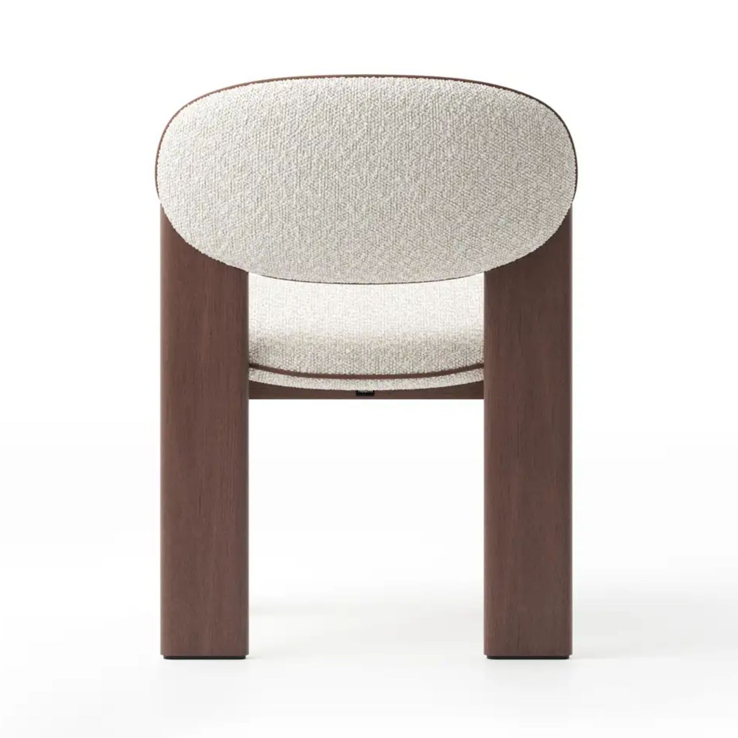 Aura Boucle Dining Chair, Walnut