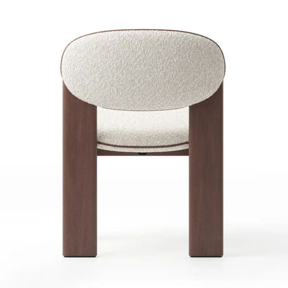 Aura Boucle Dining Chair, Walnut