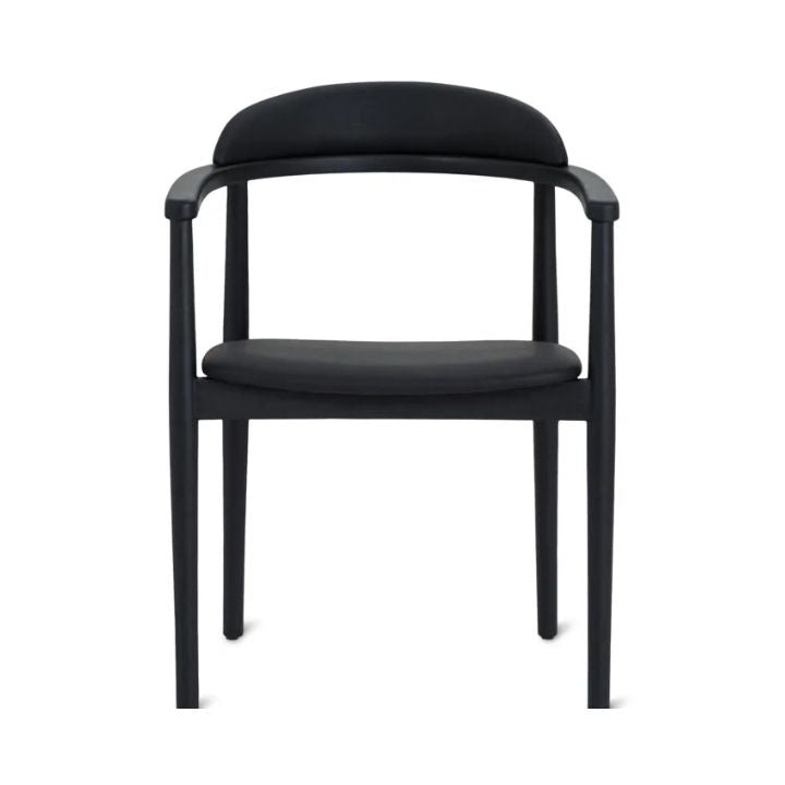 Aram Leather Armchair, Black