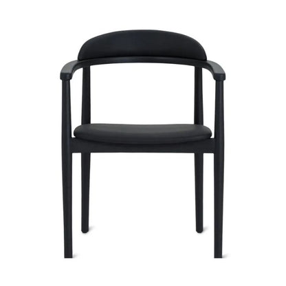 Aram Leather Armchair, Black