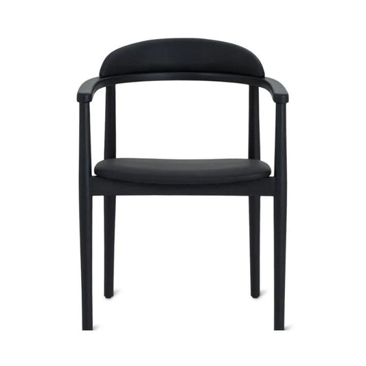 Aram Leather Armchair, Black
