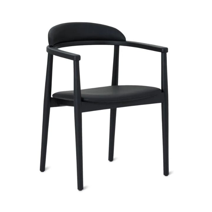 Aram Leather Armchair, Black