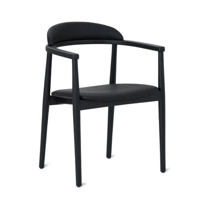 Aram Leather Armchair, Black