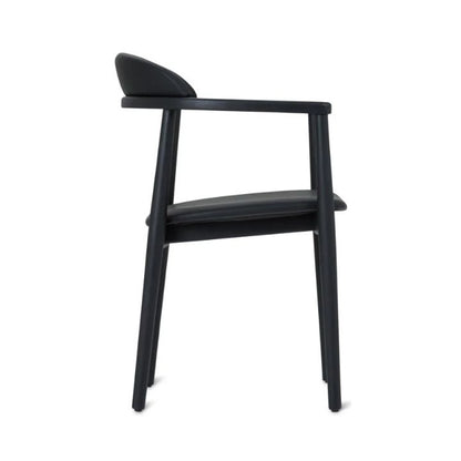 Aram Leather Armchair, Black