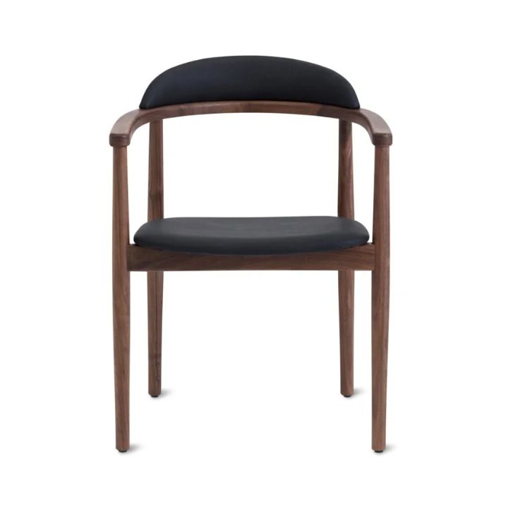 Aram Leather Armchair, Walnut