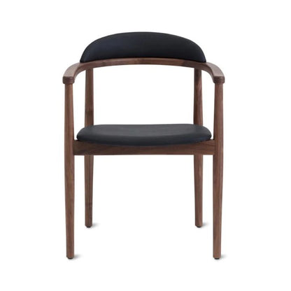 Aram Leather Armchair, Walnut