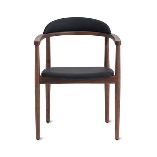 Aram Leather Armchair, Walnut
