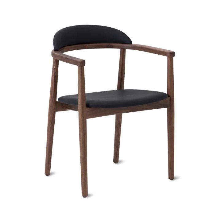 Aram Leather Armchair, Walnut