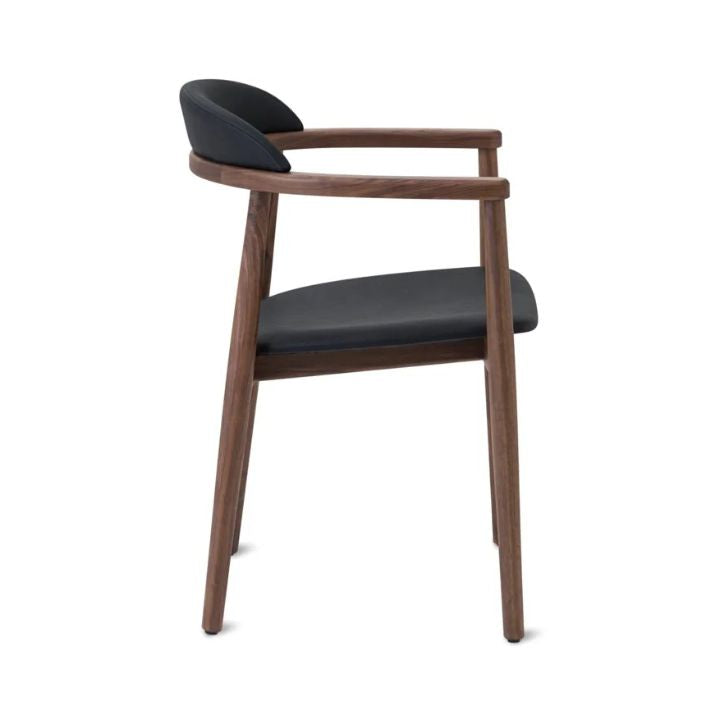Aram Leather Armchair, Walnut