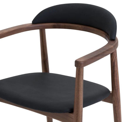 Aram Leather Armchair, Walnut