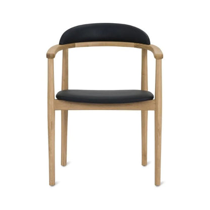 Aram Leather Armchair, Oak
