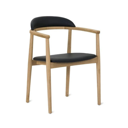 Aram Leather Armchair, Oak