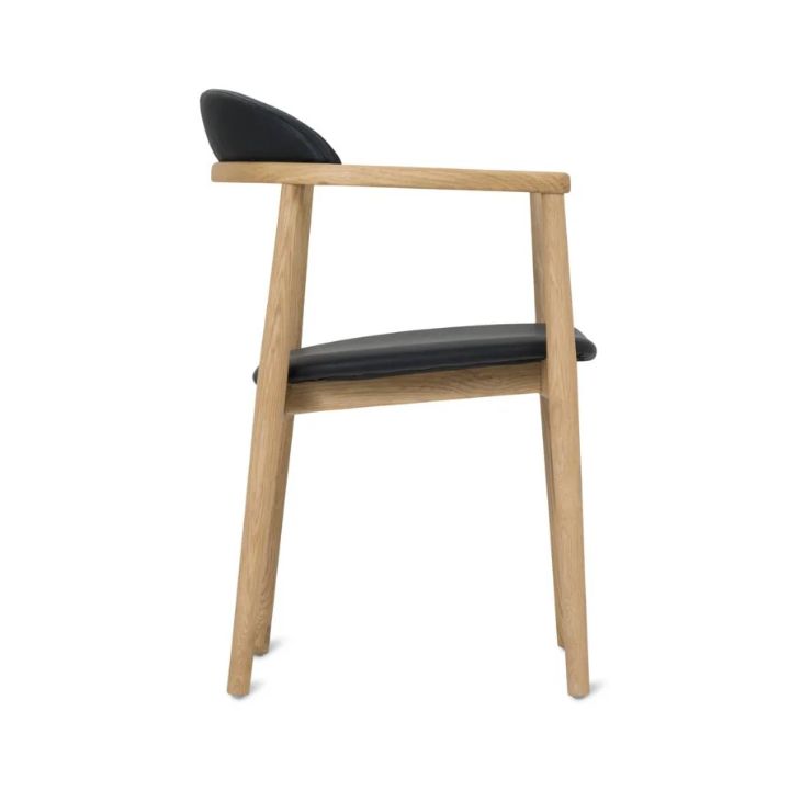 Aram Leather Armchair, Oak