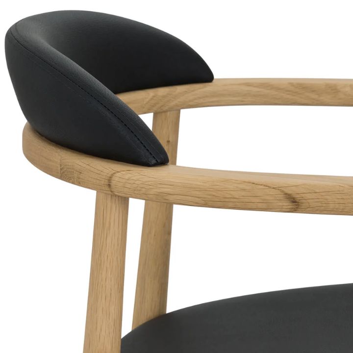 Aram Leather Armchair, Oak