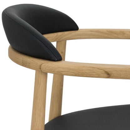 Aram Leather Armchair, Oak