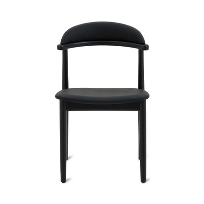 Aram Leather Dining Chair, Black