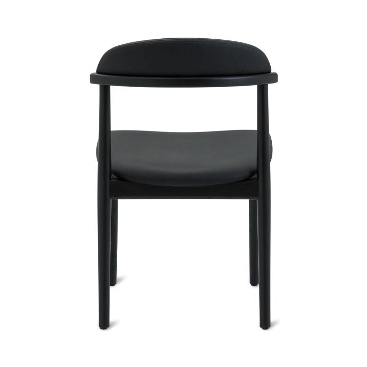 Aram Leather Dining Chair, Black
