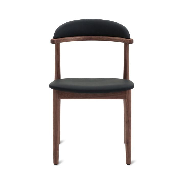 Aram Leather Dining Chair, Walnut