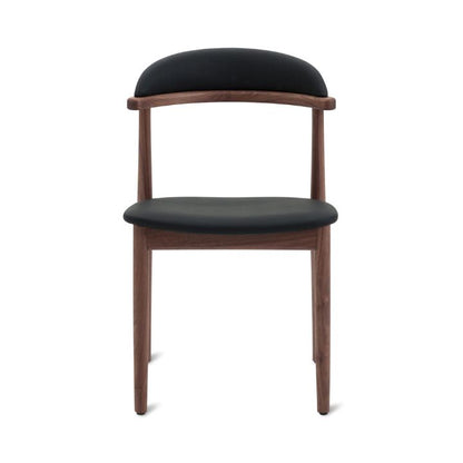 Aram Leather Dining Chair, Walnut