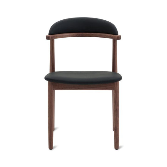 Aram Leather Dining Chair, Walnut