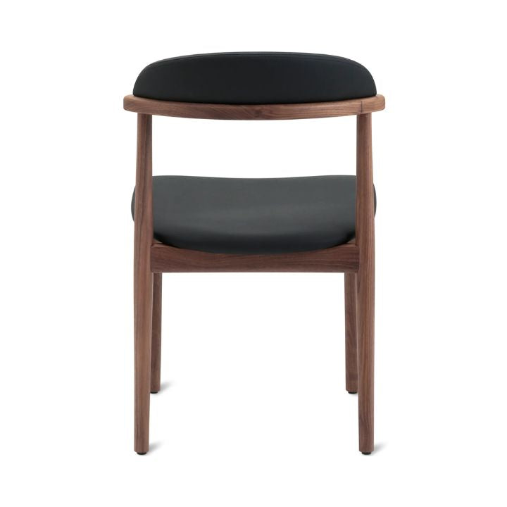 Aram Leather Dining Chair, Walnut