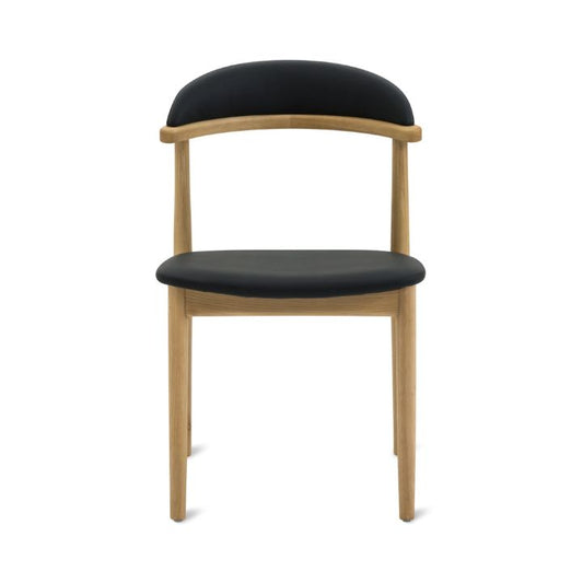 Aram Leather Dining Chair, Oak