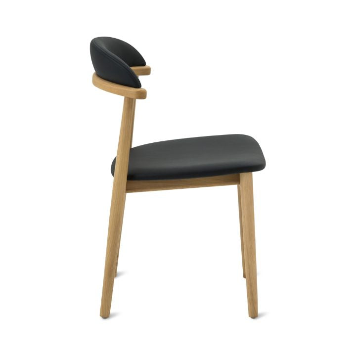Aram Leather Dining Chair, Oak