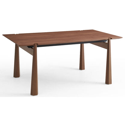 Axis Solid Wood Dining Table, Walnut