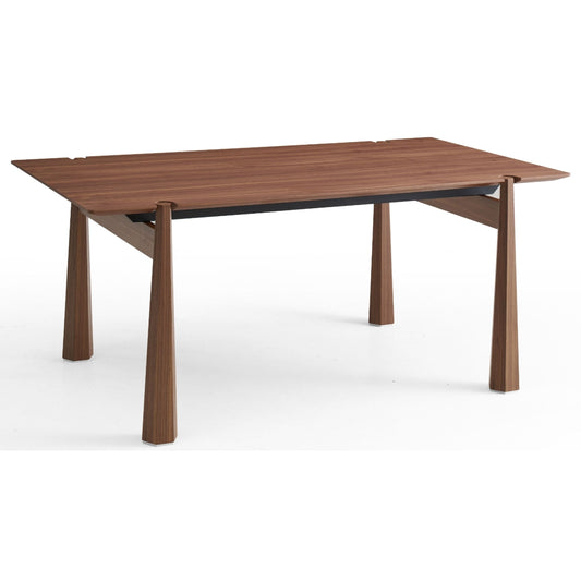 Axis Solid Wood Dining Table, Walnut