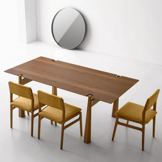 Axis Solid Wood Dining Table, Walnut