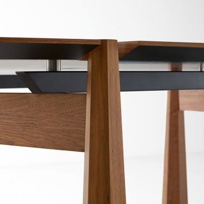 Axis Solid Wood Dining Table, Walnut